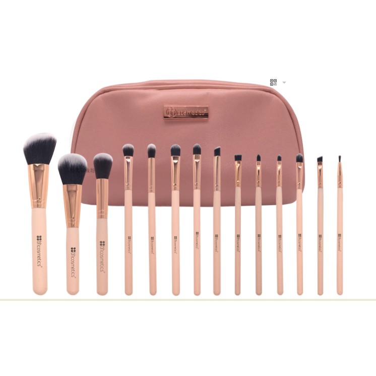 Bộ Cọ Trang Điểm 14 Cây BH cosmetics BH Chic 14 Piece Brush Set With Cosmetic Case