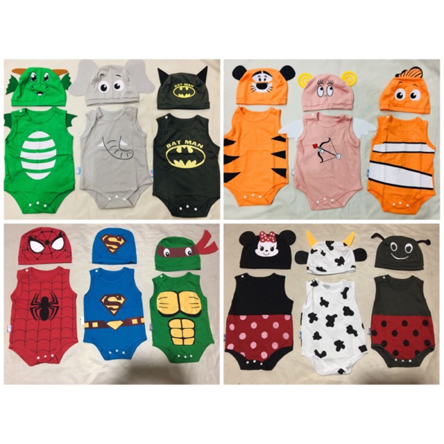 Set BODY KÈM MŨ cho bé [size 3-12kg]