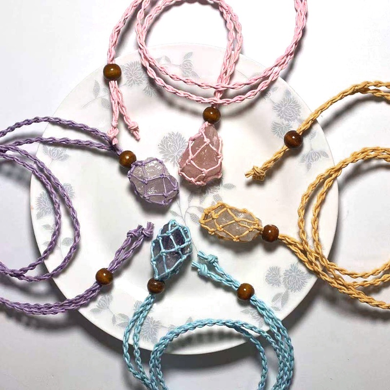 Vòng cổ Mặt Đá Thạch Anh Thô Tự Nhiên