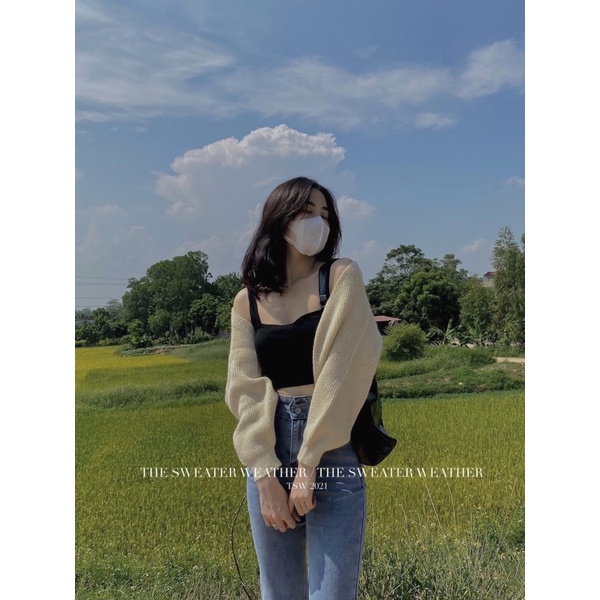 Áo cardigan len khoác dáng croptop, áo cardigan lửng len đẹp loại 1 (Ảnh thật) | BigBuy360 - bigbuy360.vn