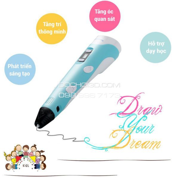 [BH 6 Tháng] BÚT VẼ 3D PRINTING PEN II STANDARD 2019 – DÙNG ĐIỆN