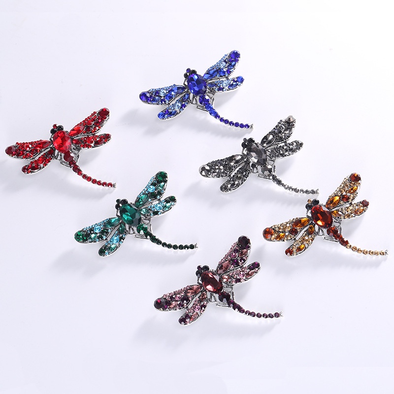 Hàng Mới Về Ghim Cài Áo Hình Chuồn Chuồn Đính Pha Lê Sang Trọng Cho Nữ