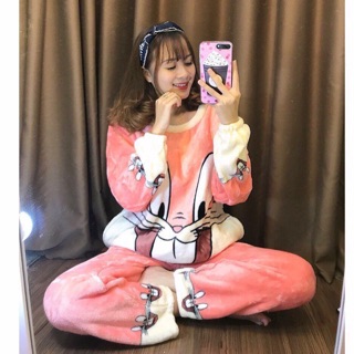 Bộ ngủ gấu lông kute siêu ấm