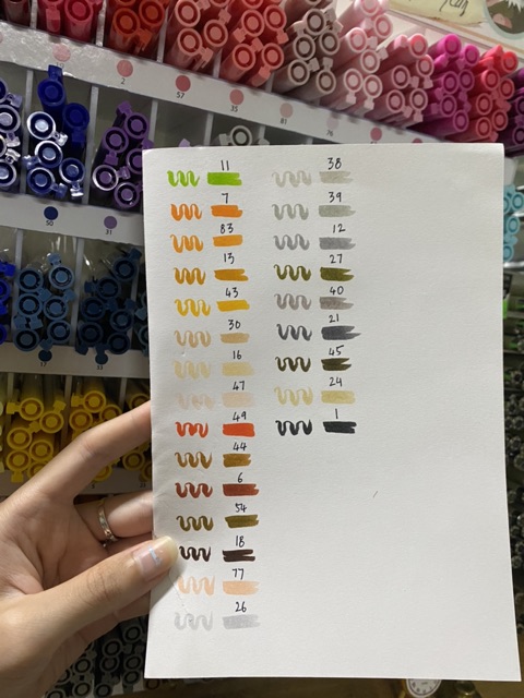 [P1-CÓ BẢNG MÀU THẬT] Bút Marvy Brush viết Calligraphy, Bullet Journal