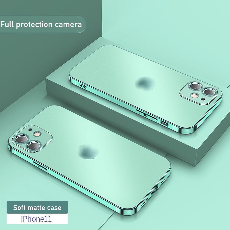 Ốp Điện Thoại Mềm Dẻo Mạ Điện Có Logo Cho IPhone 13 12 11 Pro Max XS Max XR X 8 7 Plus