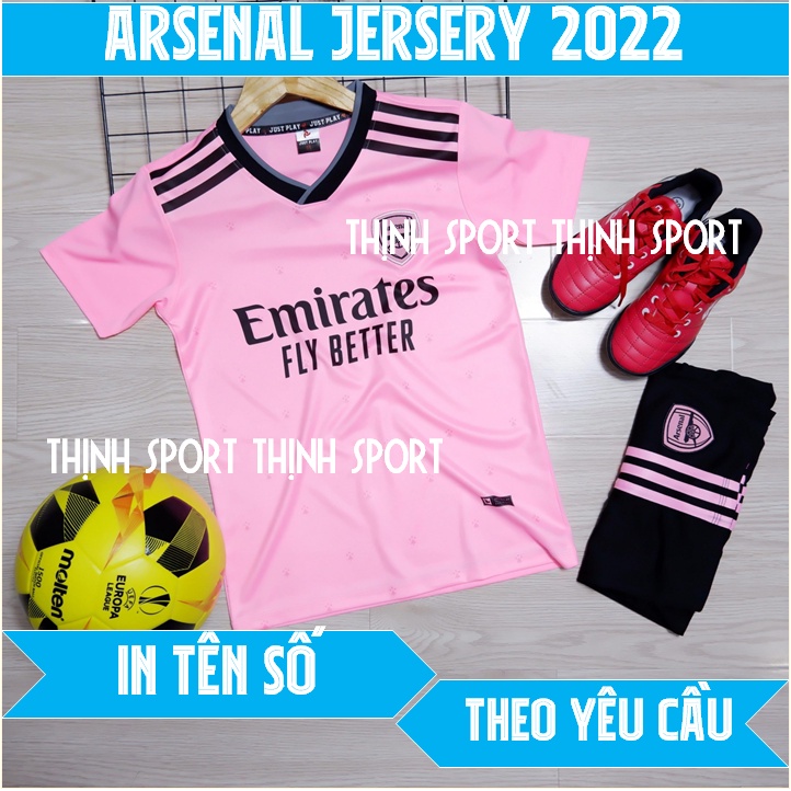 Bộ quần áo đá banh trẻ em Arsenal , Bộ quần áo bóng đá trẻ em Arsenal in tên và số theo yêu cầu