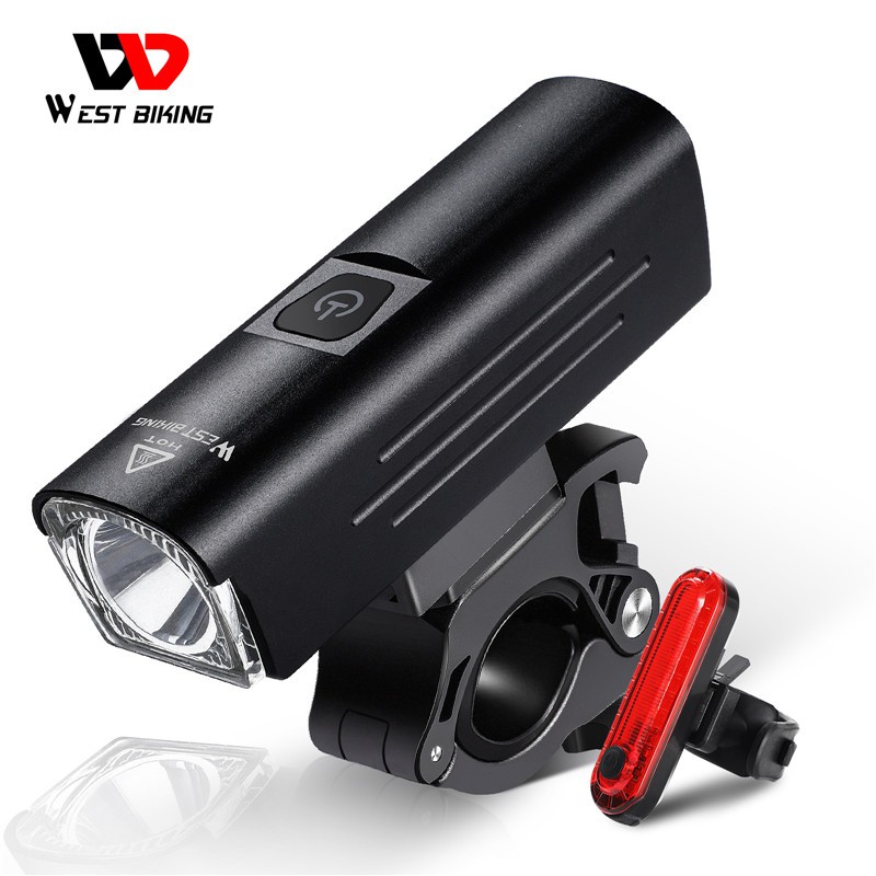 Đèn pin led WEST BIKING gắn xe đạp sạc USB chống thấm nước mưa 1300Lumens 4500mah