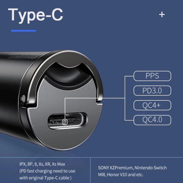 Củ sạc nhanh Baseus cho xe hơi 30w Tiny Star Gen4 PD QC 3.0 cổng Type C/ USB Chính hãng /Sỉ Ốp