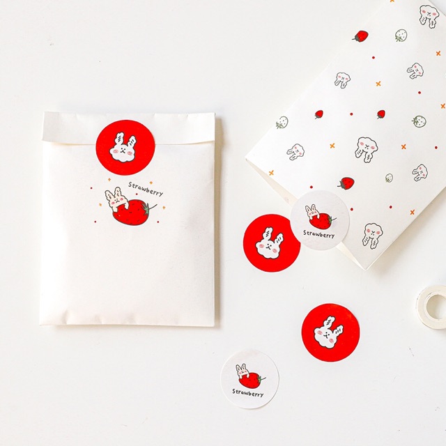 Set 10 túi giấy mini+ 10 miếng dán niêm phong