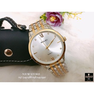 Đồng hồ nam dây thép Halei Gold Sliver tinh tế