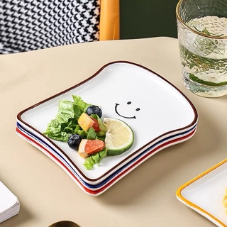 Dĩa sandwich mặt cười gốm sứ
