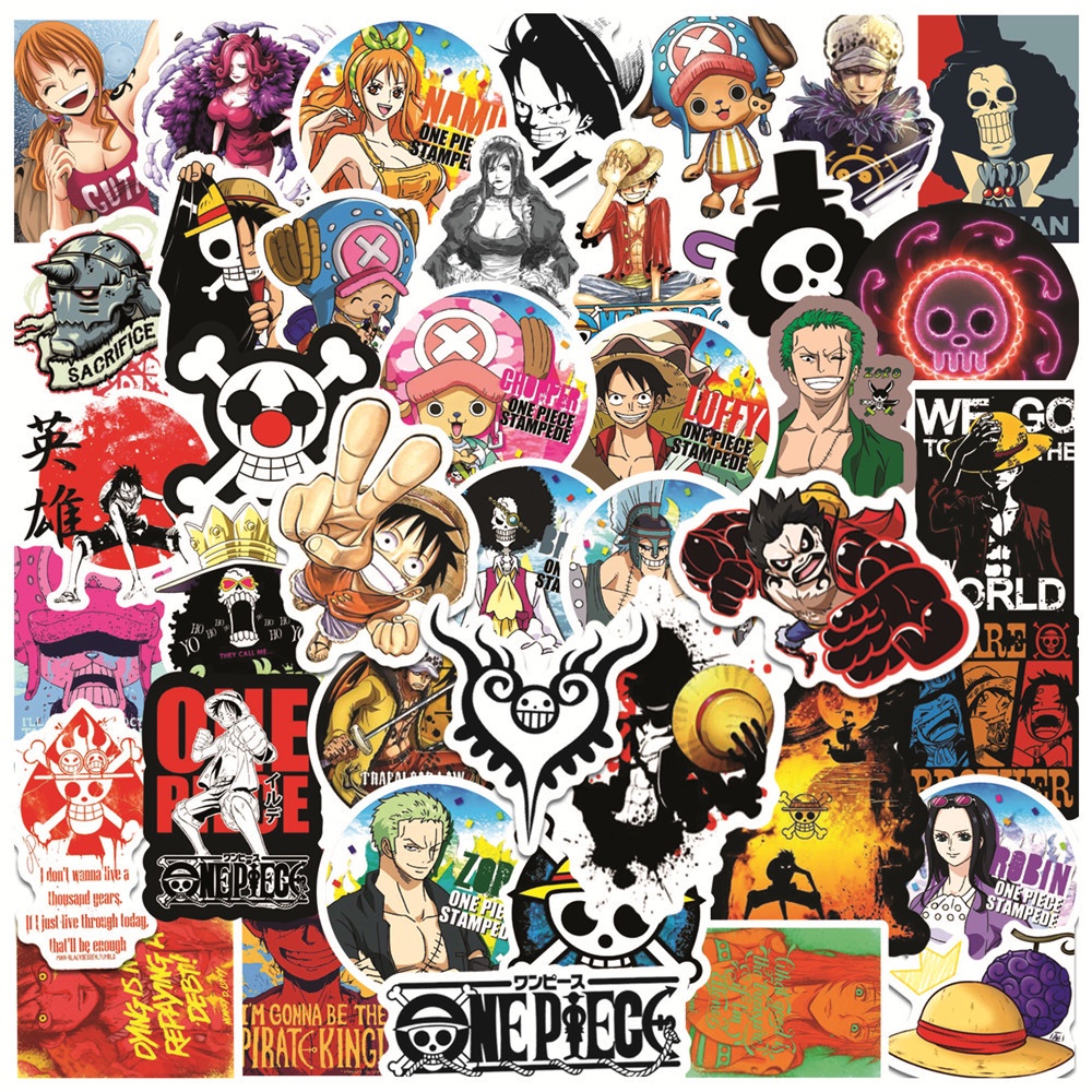 Bộ Sưu Tập 100/50/48 Miếng Sticker Phim Hoạt Hình One Piece
