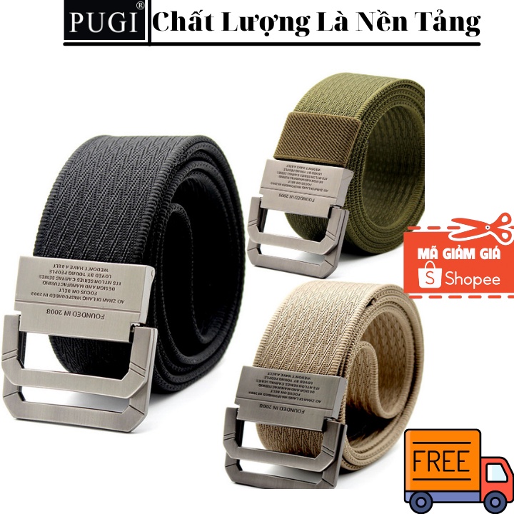 Thắt lưng nam vải bố,dây nịt nam vải dù khóa chống gỉ siêu bền cao cấp R16