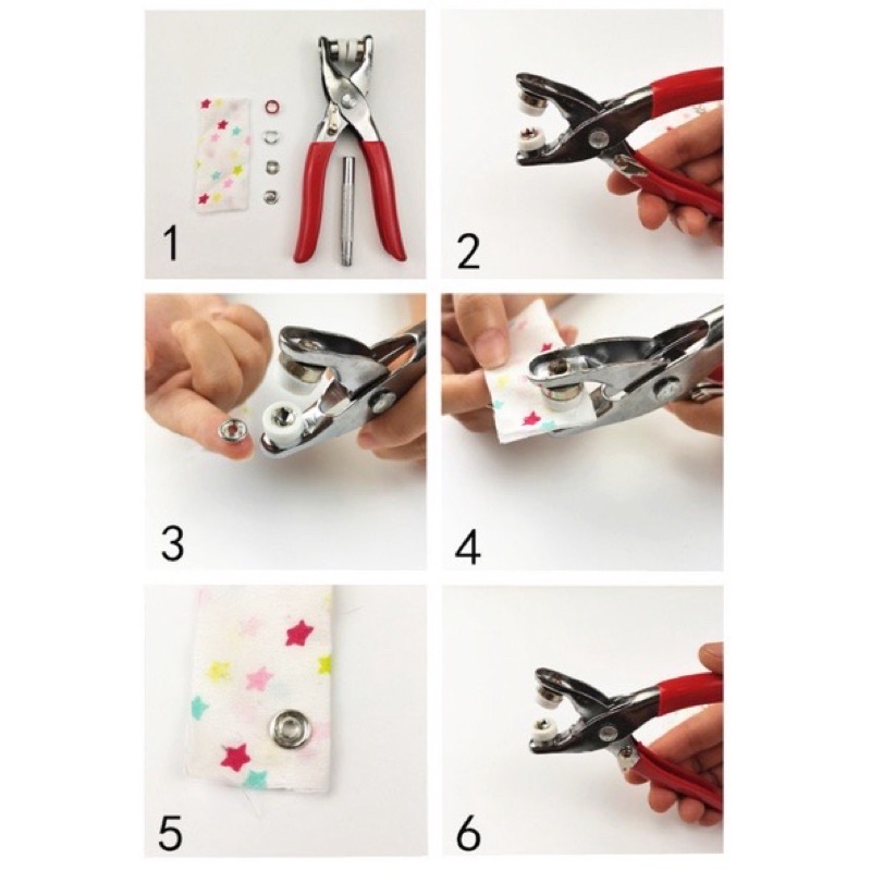 Kìm bấm cúc vành 4 chi tiết