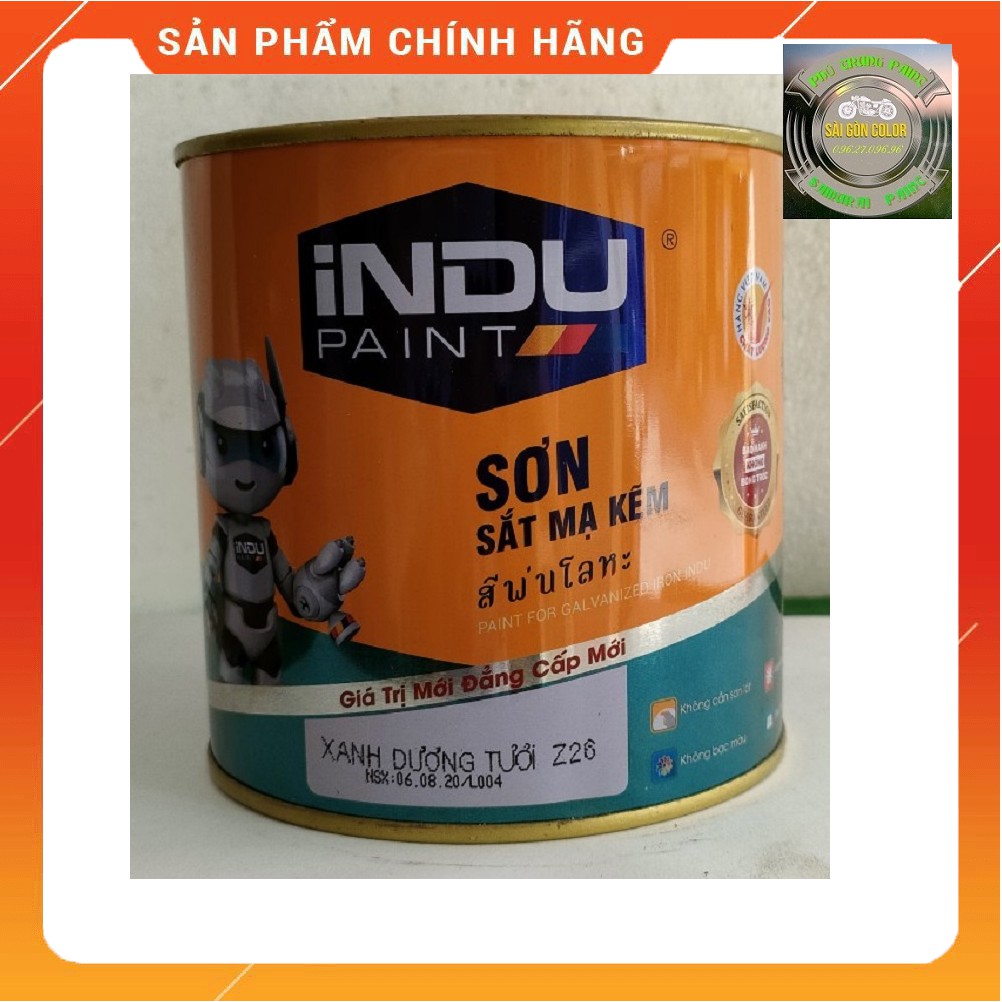 SƠN SẮT MẠ KẼM INDU MÀU XANH DƯƠNG Z26 LON 800ML