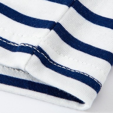 Áo thun SOFFNY cotton tay ngắn in họa tiết kẻ sọc ngang thời trang mùa hè dành cho trẻ em