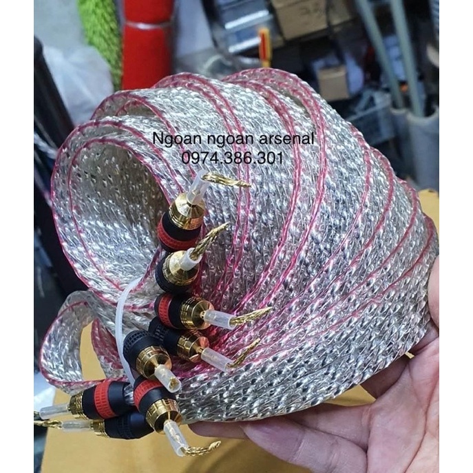 Dây loa bắp chuối mỏ chim mềm Dây mạ bạc Hi-end Cao cấp YARBO