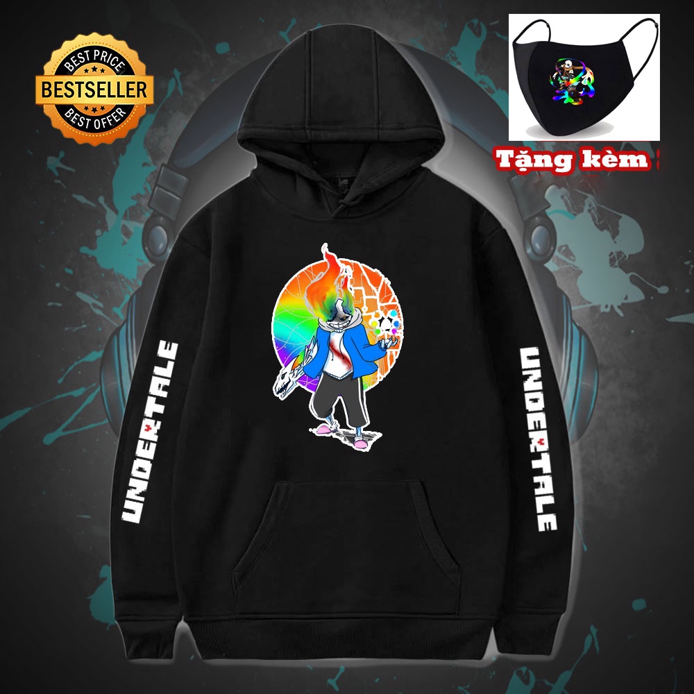 💥Áo Sans 🎁 BST 10 Mẫu Áo Hoodie Sans Undertale - áo thun khẩu trang in hình sans sieu chất 💖