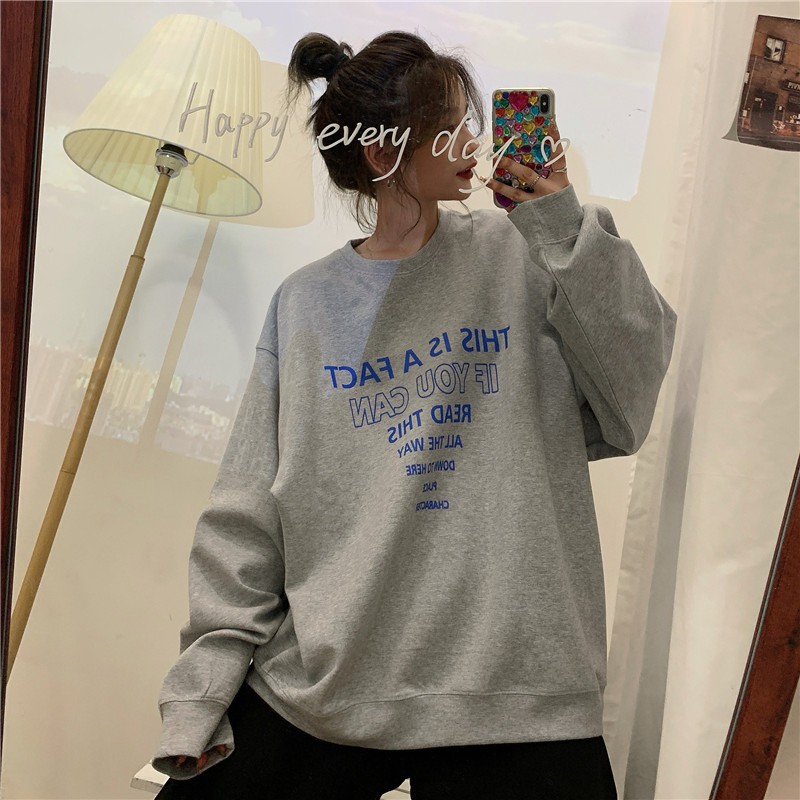 [Áo sweater nữ form rộng phong cách unisex] áo hoodie nữ unisex nỉ da cá thời trang ulzzang hàn quốc đi chơi đi học | BigBuy360 - bigbuy360.vn
