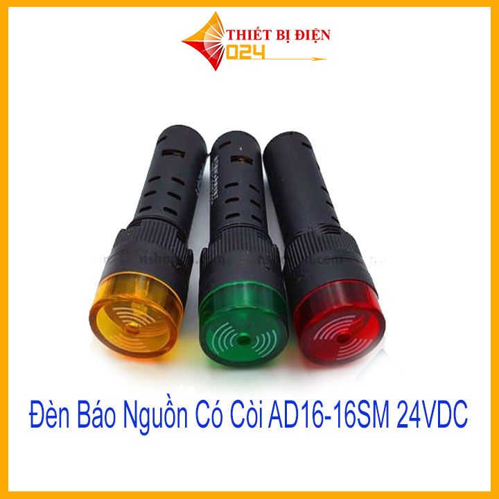 Đèn Báo Nguồn Có Còi AD16-16SM 24VDC
