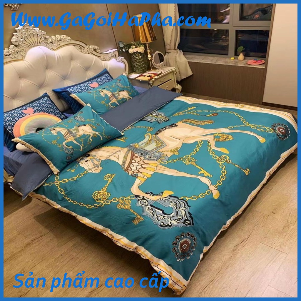 Bộ chăn ga gối nỉ in cao cấp sang chảnh, bộ ga giường nỉ loại 1 xịn xò