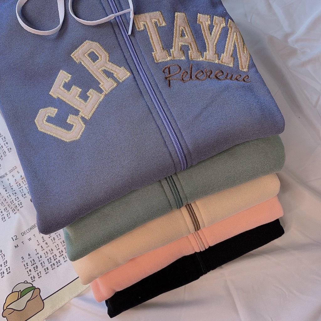Áo Hoodie 2 Nón Certayn Chất Nỉ Bông Siêu Đẹp Freesize Form Rộng