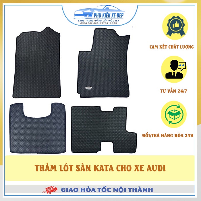 Thảm lót sàn ô tô KataCAO CẤP cao su Thái Lan xe Hyundai Sonata/Tucson/Santafe/Kona/I30/I20/Grand I10/Elantra/Accent