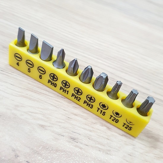 Bộ Tay Vặn Tuốt Nơ Vít Chữ T Đảo Chiều Và 10 Đầu Vít Từ Tính Nhiều Kích Cỡ Nhỏ Gọn 9cmx7cmx2.5cm Sửa Chữa Chuyên Nghiệp