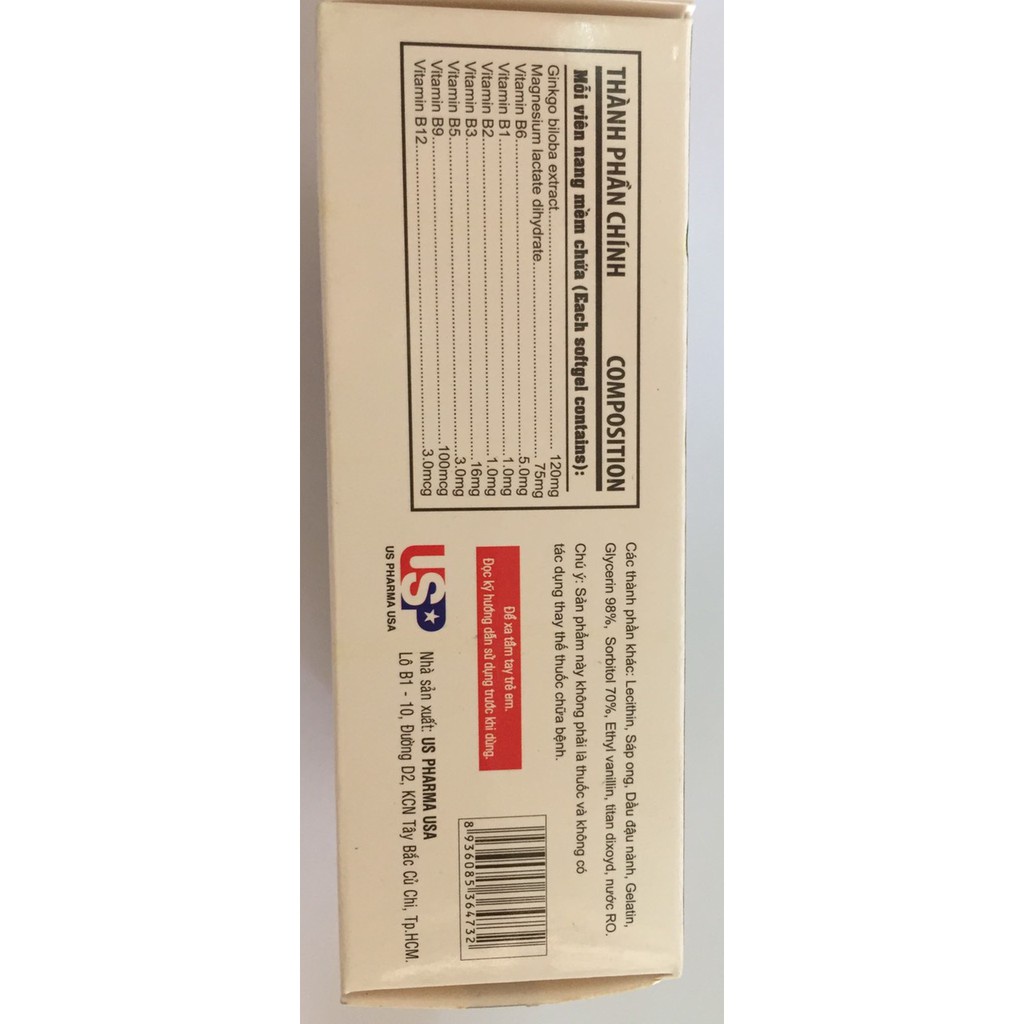 GINKGO PLUS Magne-B6 ,Ginkgo Plus Hộp 30 viên - VIÊN UỐNG GIÚP TĂNG TUẦN HOÀN NÃO HỘP 30 VIÊN