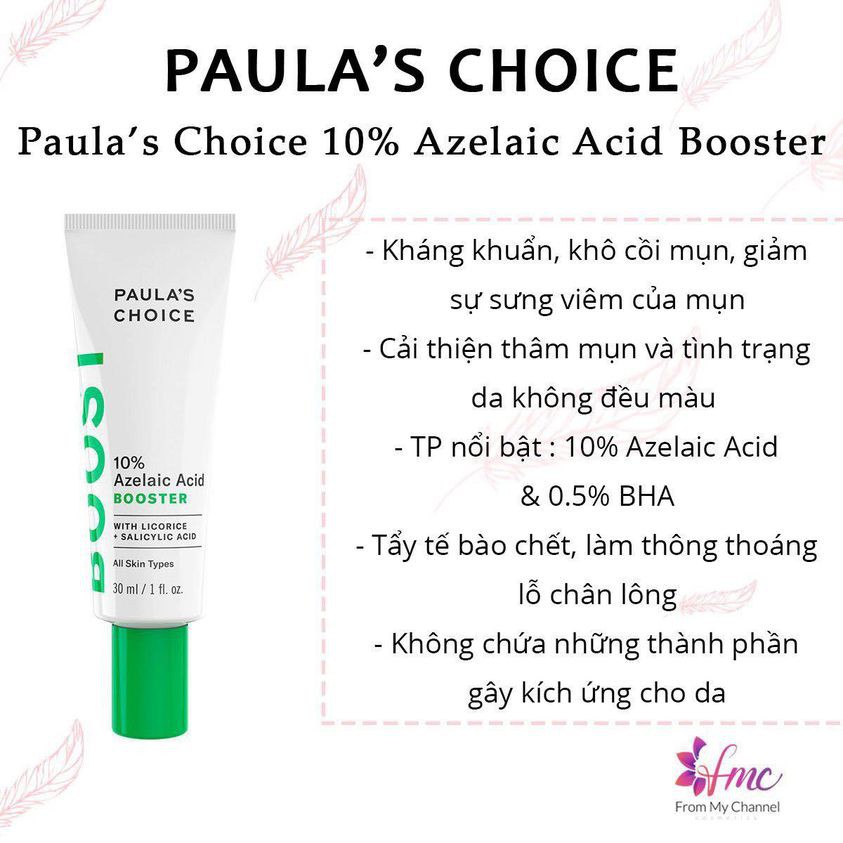 Tinh chất giảm mụn Paula’s Choice 10% Azelaic Acid Booster 5ml/3ml + Tặng 1 túi chườm giảm đau bụng