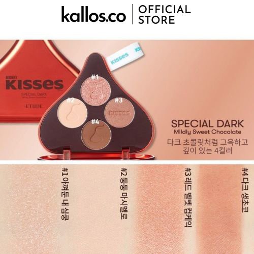 [TEM + BILL CHÍNH HÃNG] Phấn Mắt Etude House Play Color Eyes Hershey Kisses Pouch Kit, Brush Kit 2021 Kèm Túi, Cọ