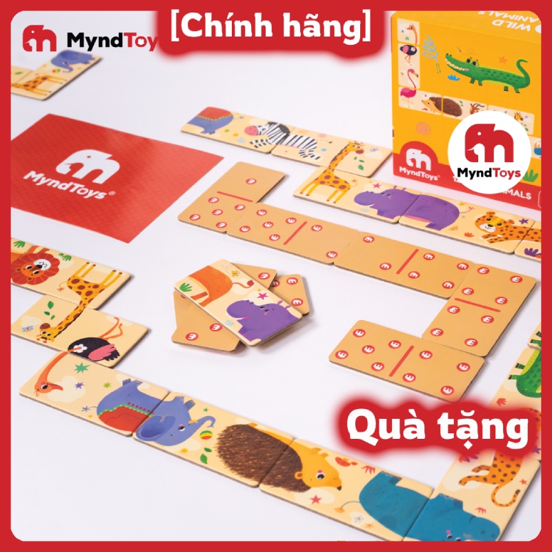 Đồ Chơi Giáo Dục Myndtoys Boardgame Domino - In The Wild Dành Cho Các Bé Trên 3 Tuổi