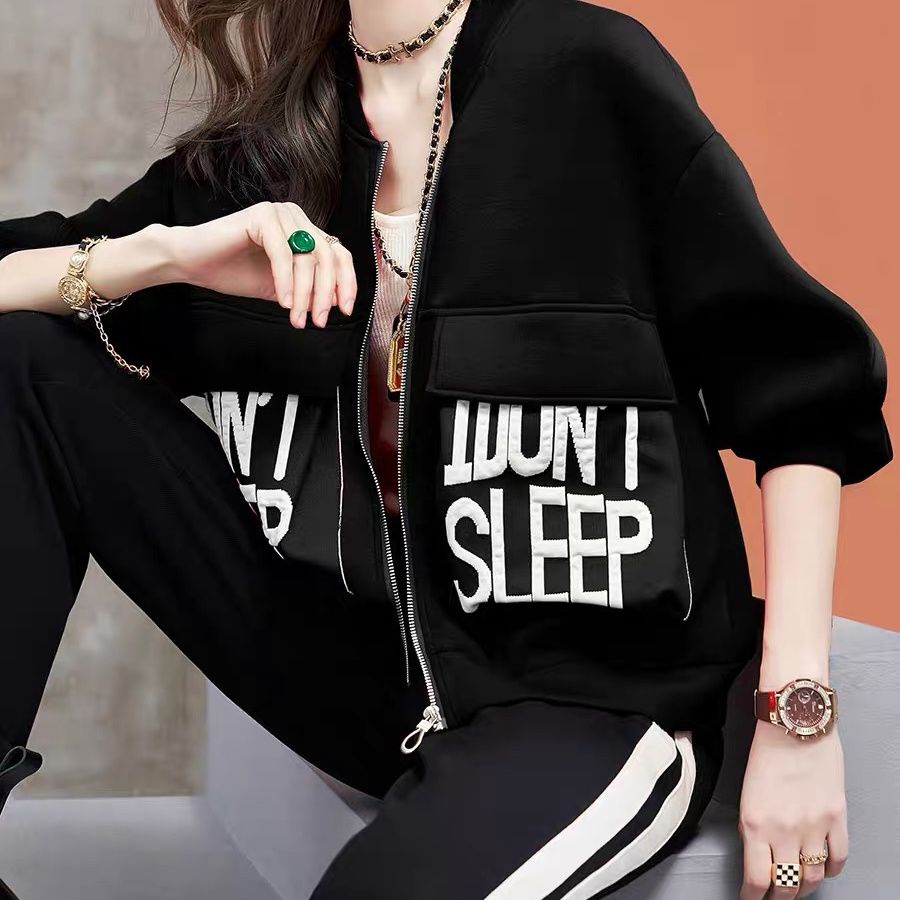 Áo Khoác Bóng Chày In Chữ Thời Trang Mùa Xuân 2022 Mới Cho Nữ