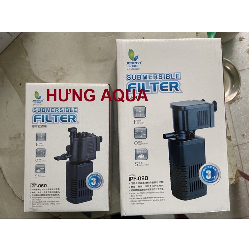 Lọc chìm lọc ống đa năng IPF 060 10W và IPF 080 18W cho hồ cá Jeneca