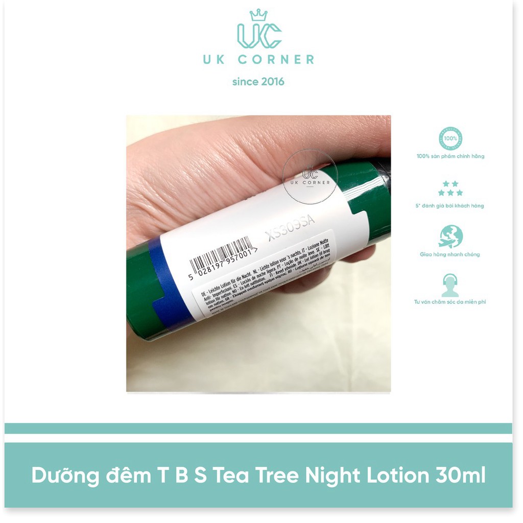 [Mã chiết khấu giảm giá khách sỉ mỹ phẩm chính hãng] Dưỡng đêm The Body Shop Tea Tree Night Lotion 30mL