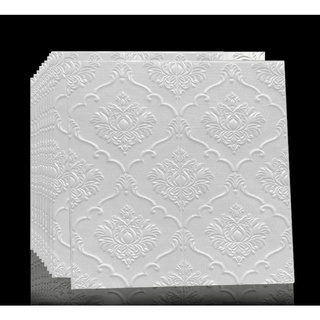 Combo 20 tấm xốp dán tường tân cổ trắng khổ lớn 70x70cm