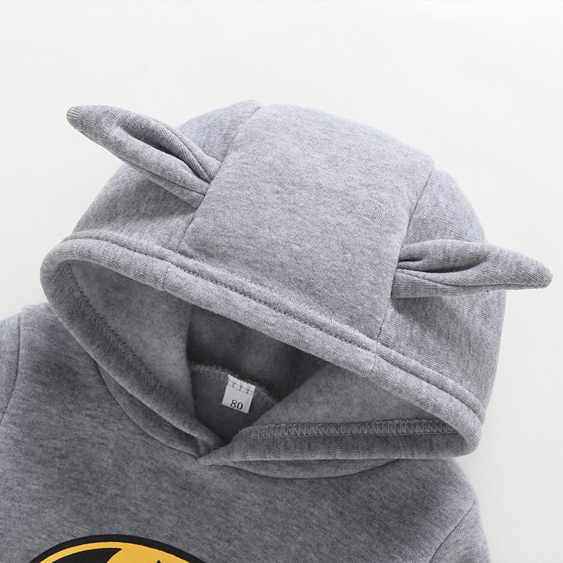Body bé trai đồ sơ sinh từ 9 đến 36 tháng bodysuit liền thân Mùa Đông Tay Dài Áo Hoodie In Hình Hoạt Hình Giữ Ấm quần áo cho bé trẻ em