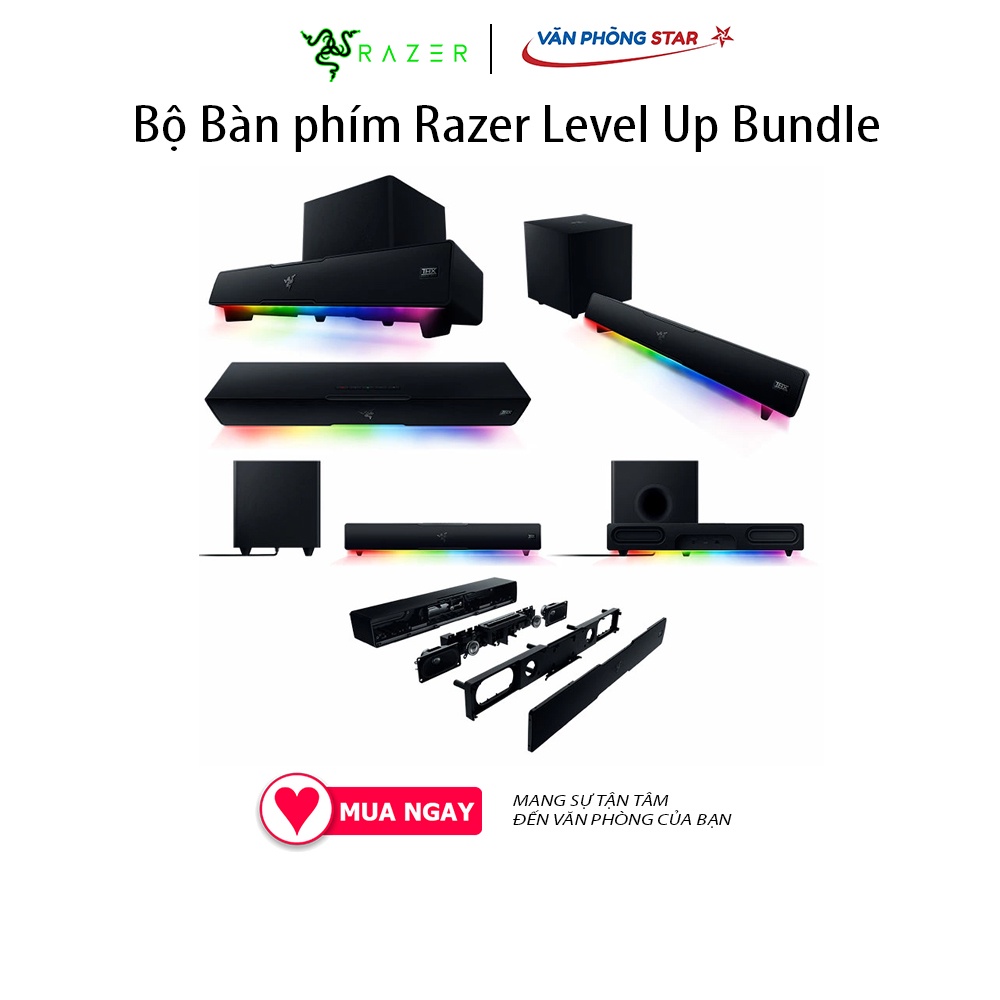 Loa Razer Leviathan V2 Bluetooth Gaming Speaker kết nối USB, Bluetooth 5.2 Âm trầm sắc nét, rõ ràng và âm trầm sâu, mạnh