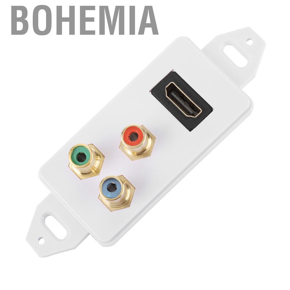 Ổ Cắm Chuyển Đổi Âm Thanh / Video Hdmi 3 Rca Hd 1080p Abs Phong Cách Bohemia Cho Nhà Ở / Văn Phòng