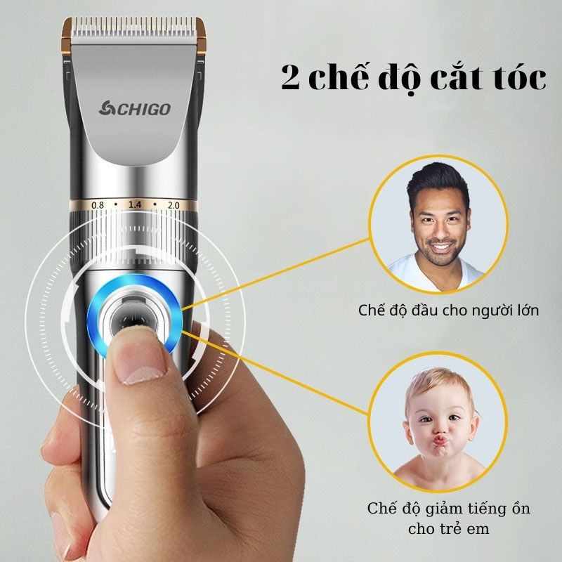 Tông đơ cắt tóc chuyên nghiệp dùng cho salon cho bé và gia đình dùng pin sạc USB - AKIO mart