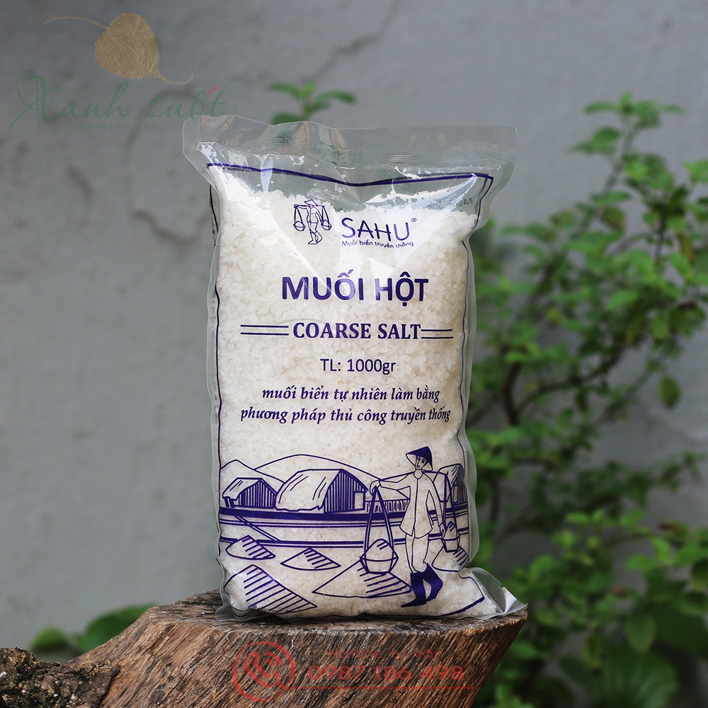 [Sahu] Muối Hột/ Hạt- Sạch Tự Nhiên- Không Chất Tẩy Trắng, An Toàn - Sa Huynh Coarse Salt [Xanh Suốt]