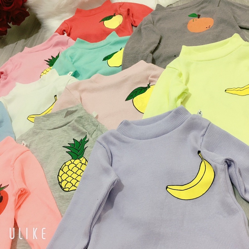 Áo Len Tăm Hoa Quả Cho Bé Trai Bé Gái 7-18kg