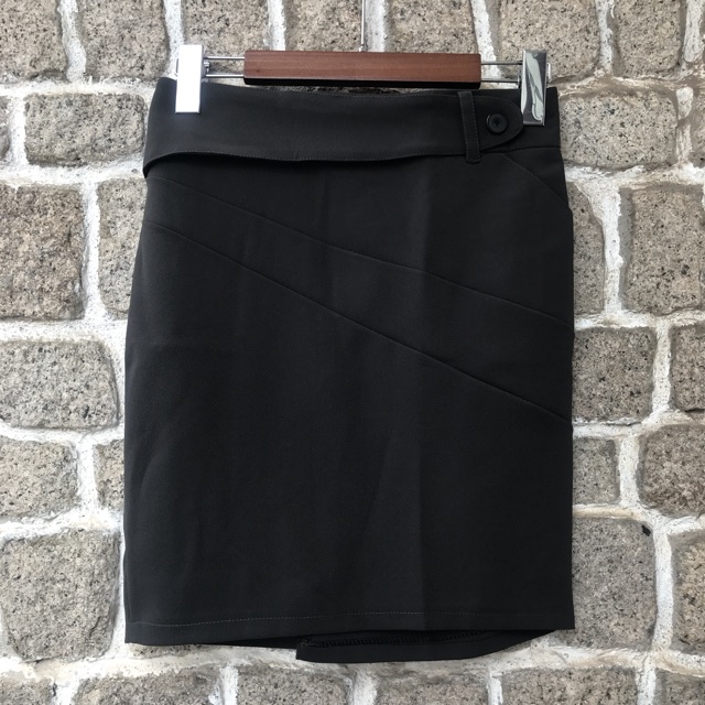 Chân váy công sở vải tuyết mưa màu đen | BigBuy360 - bigbuy360.vn