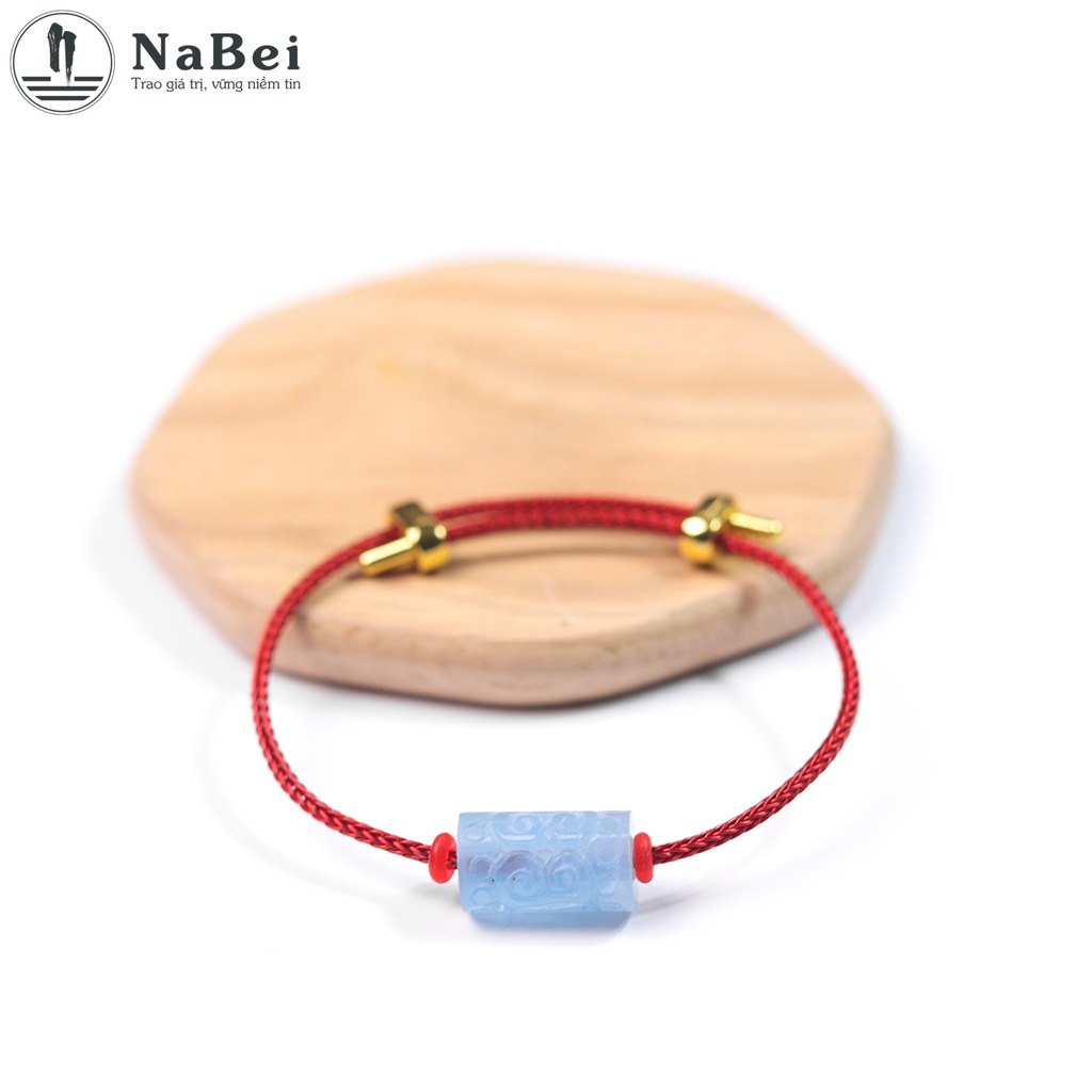 Vòng Tay Lu Thống Aquamarine Tự Nhiên Phù Hợp Cho Nam Nữ Mệnh Thủy, Mộc NB195 - Phong Thuỷ NaBei Store