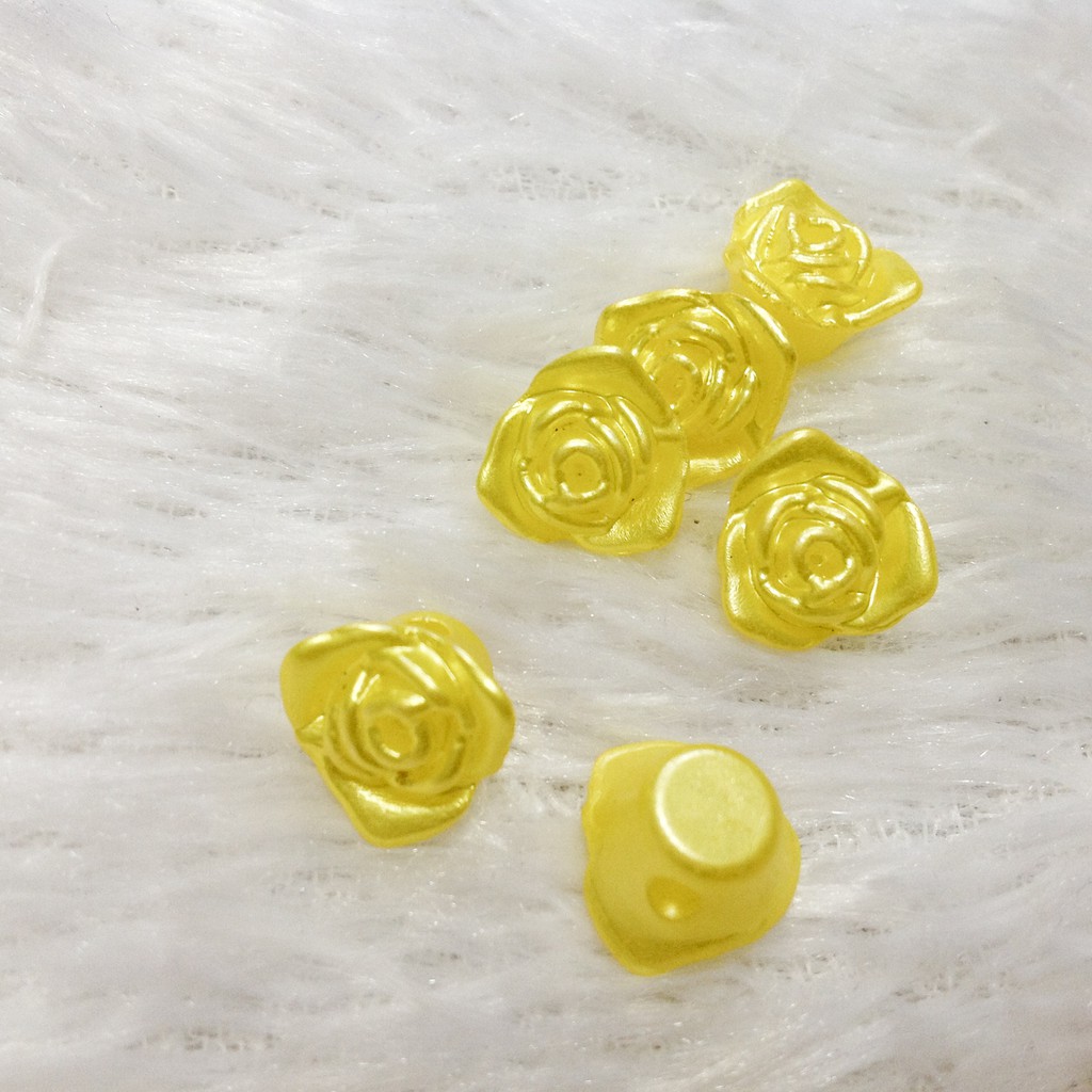 Hạt nhựa hoa cúc và bông hồng 3d trang trí vòng tay siêu đẹp thủ công handmade