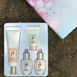 Set kem chống nắng dưỡng trắng nâng tone da whoo radiant white tone up