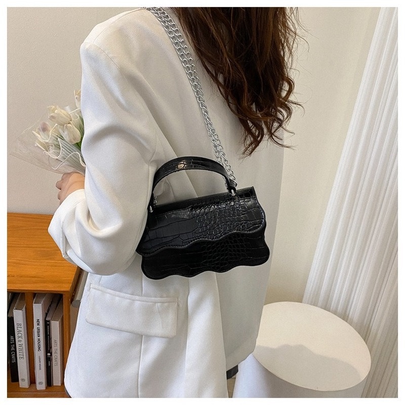 One Túi Đeo Vai Hình Vuông Nhỏ Họa Tiết Da Cá Sấu Màu Trơn Đơn Giản Cho Nữ NB00138 2022