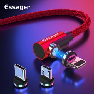 Cáp từ Essager Micro USB Loại C Cáp sạc cho Samsung iPhone 7 6 Sạc nhanh Cáp nam châm USB C Dây nối dây