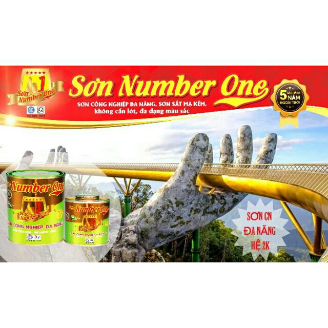 SƠN KẼM 2 THÀNH PHẦN CỰC CHẤT NUMBER ONE, SƠN BÁM CHẮC, NHANH KHÔ 2 THÀNH PHẦN 1KG