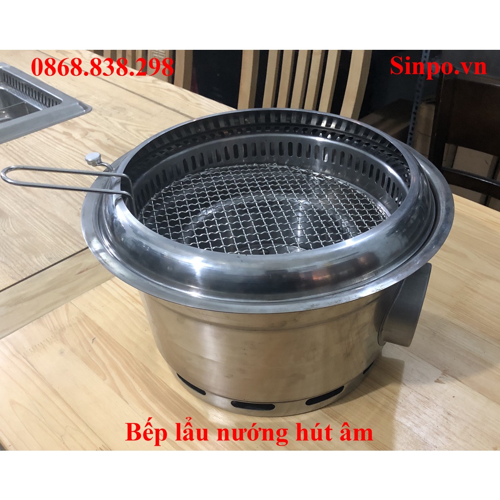 Bếp nướng than hoa không khói âm bàn hút âm - Lò nướng âm bàn cho nhà hàng, quán ăn, gia đình